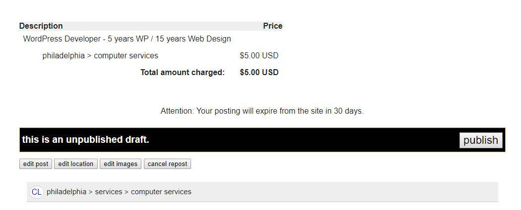 Craigslist is now charging fees for Services ads as of ...